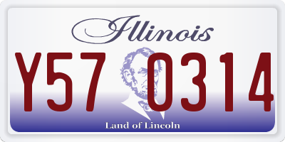 IL license plate Y570314
