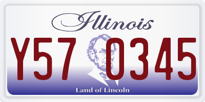 IL license plate Y570345