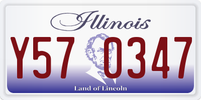 IL license plate Y570347
