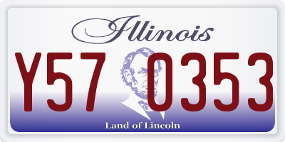 IL license plate Y570353