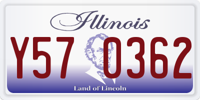 IL license plate Y570362