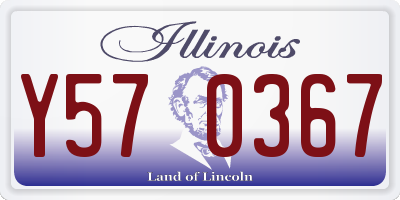 IL license plate Y570367