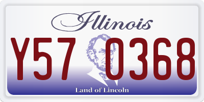 IL license plate Y570368