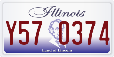 IL license plate Y570374