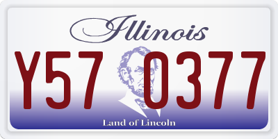IL license plate Y570377