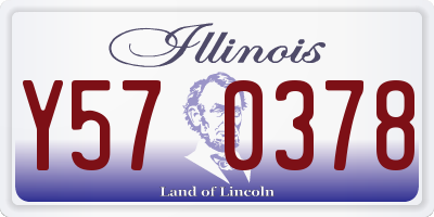 IL license plate Y570378