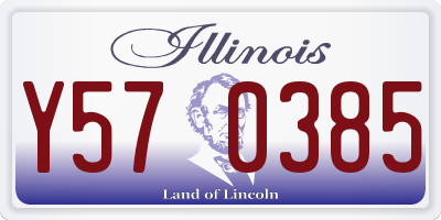 IL license plate Y570385