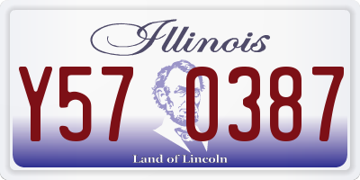 IL license plate Y570387