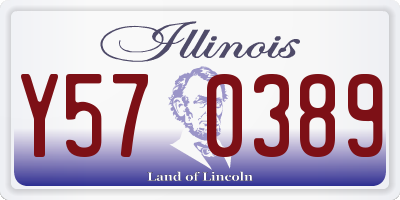 IL license plate Y570389