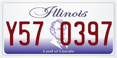 IL license plate Y570397