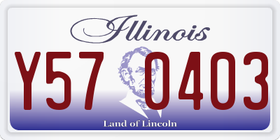IL license plate Y570403