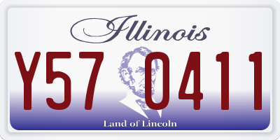 IL license plate Y570411