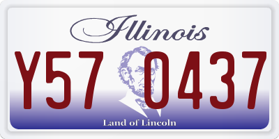 IL license plate Y570437