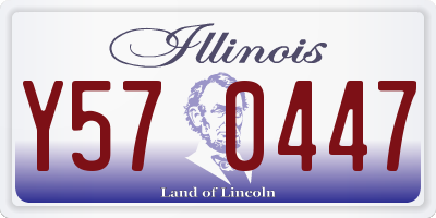 IL license plate Y570447