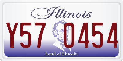 IL license plate Y570454