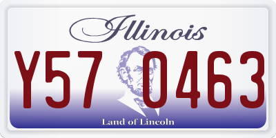 IL license plate Y570463