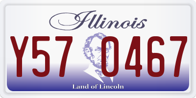 IL license plate Y570467