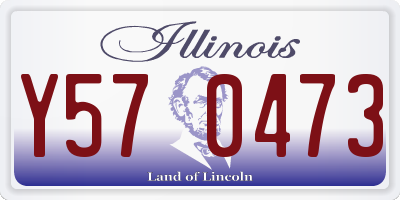 IL license plate Y570473