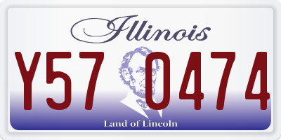 IL license plate Y570474
