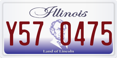 IL license plate Y570475