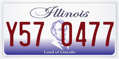 IL license plate Y570477