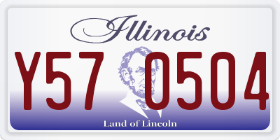 IL license plate Y570504