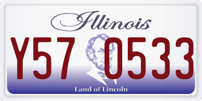 IL license plate Y570533