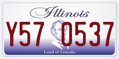 IL license plate Y570537