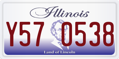 IL license plate Y570538