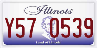 IL license plate Y570539