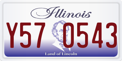 IL license plate Y570543