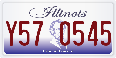 IL license plate Y570545