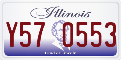 IL license plate Y570553