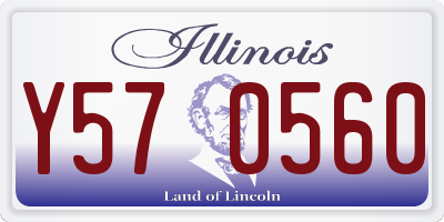IL license plate Y570560