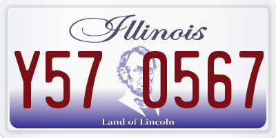 IL license plate Y570567