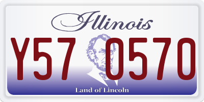 IL license plate Y570570