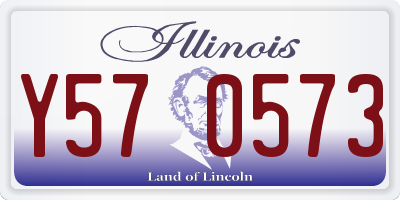 IL license plate Y570573