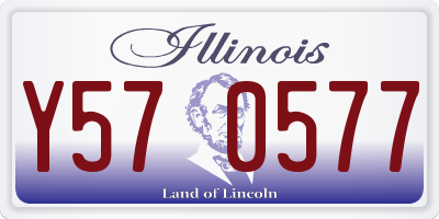 IL license plate Y570577