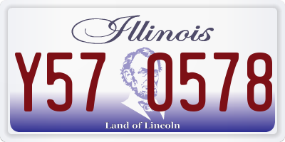 IL license plate Y570578