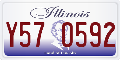 IL license plate Y570592
