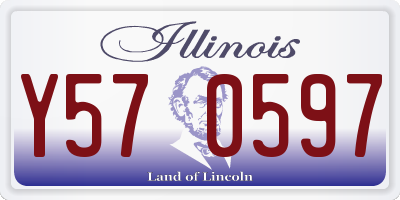 IL license plate Y570597