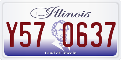 IL license plate Y570637