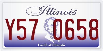 IL license plate Y570658
