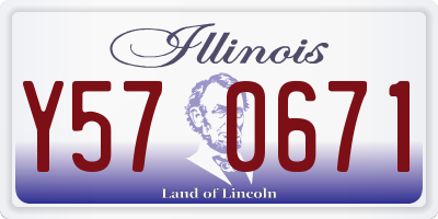 IL license plate Y570671