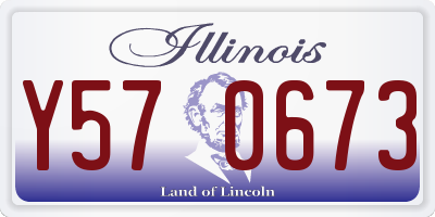 IL license plate Y570673