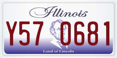 IL license plate Y570681