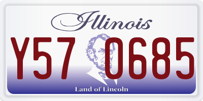 IL license plate Y570685