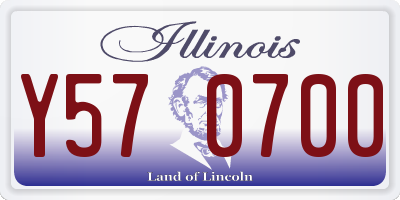 IL license plate Y570700