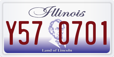 IL license plate Y570701
