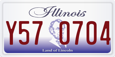 IL license plate Y570704
